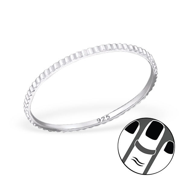 Midi Fingertoppsring i silver