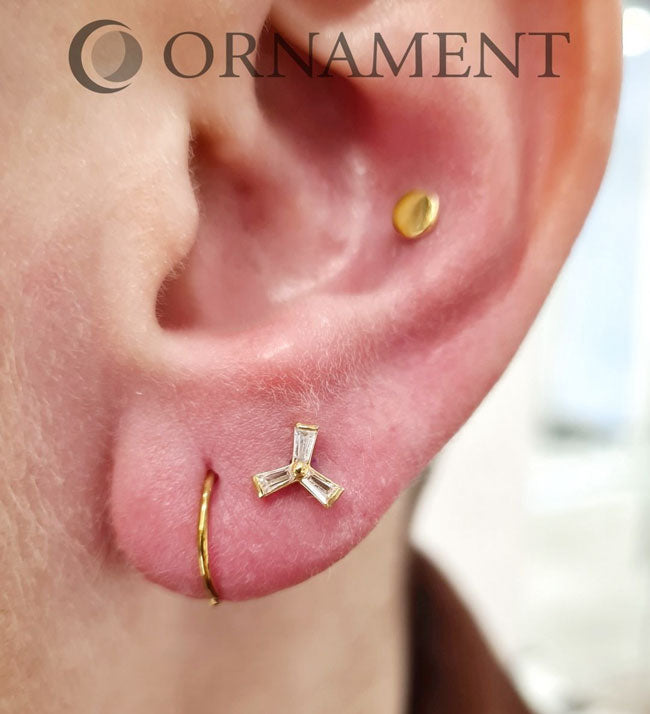 Tunn guldring - Seamless ring 24k pvd - Ring till piercing