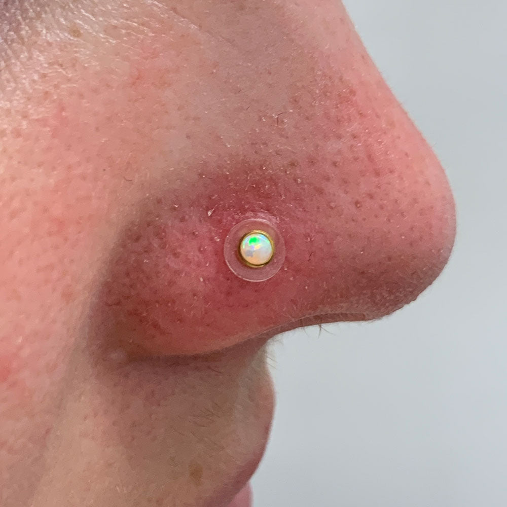 Silikondisk mot bulor och keloider - Hjälpmedel för irriterade piercingar