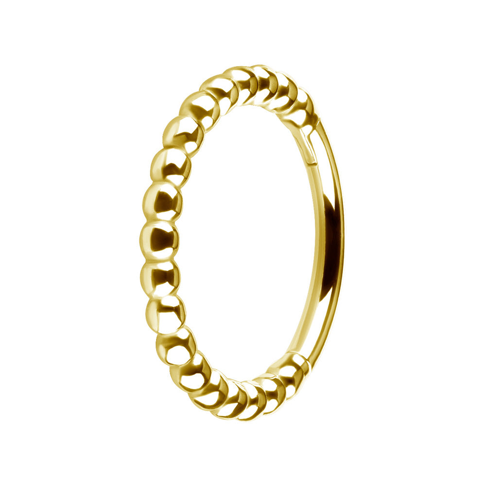 Clicker - Tunn ring till piercing med 18k - pvd guldplätering - Piercingsmycke