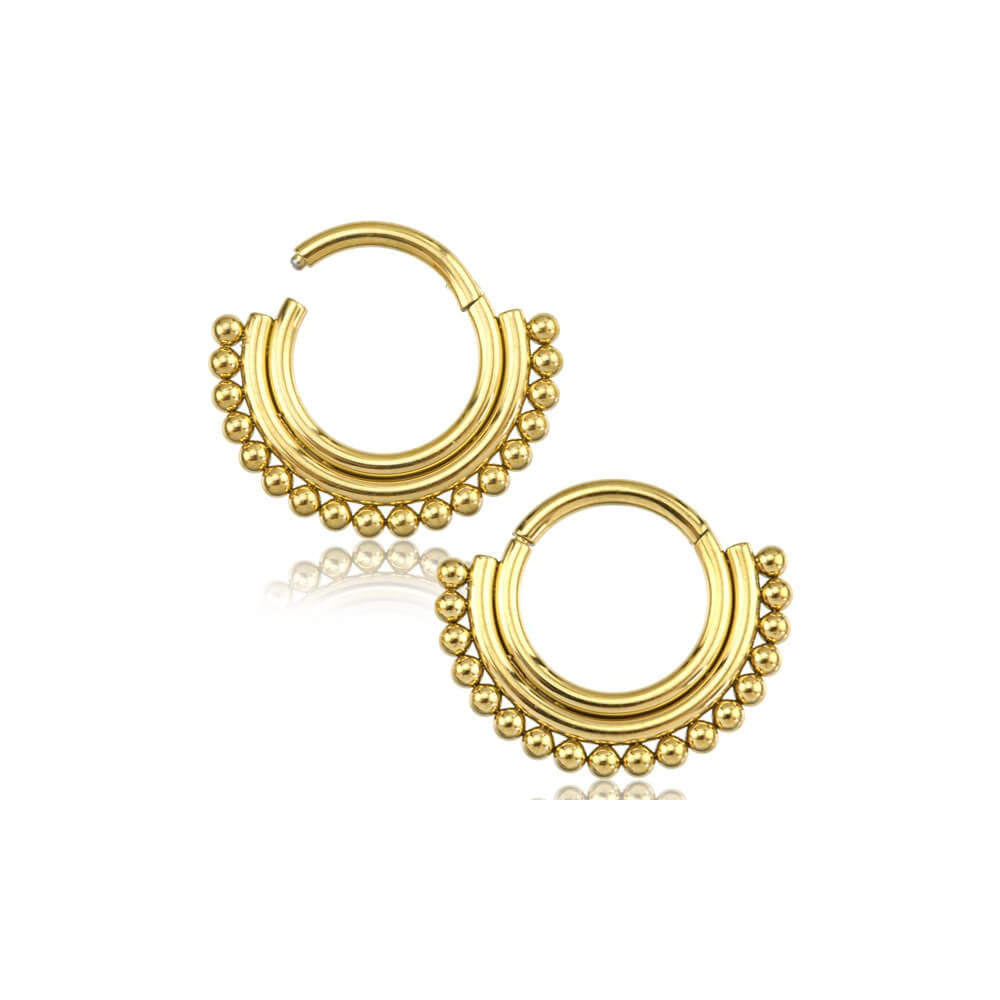 Guldring - Piercingsmycke till septum eller daith