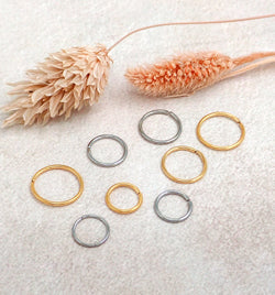 Tunn guldring - Seamless ring 24k pvd - Ring till piercing