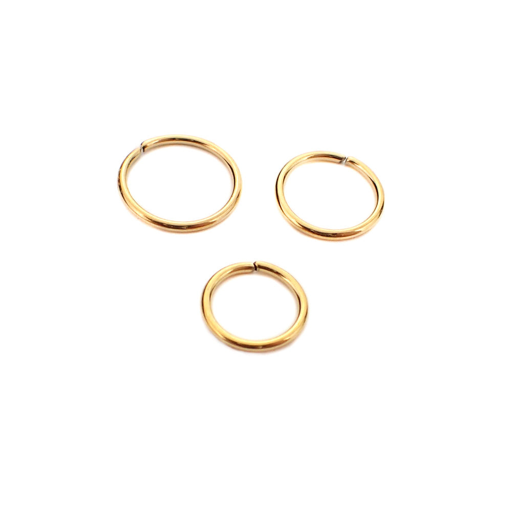 Tunn guldring - Seamless ring 24k pvd - Ring till piercing