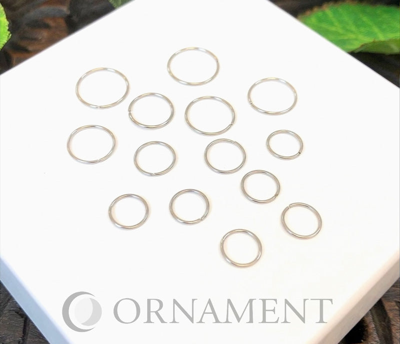 0.8 mm - Tunn seamless ring - Piercingsmycke i äkta silver