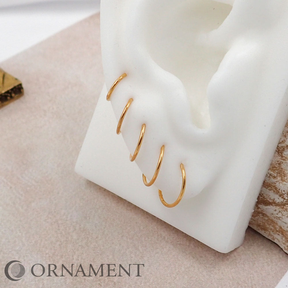 Tunn guldring - Seamless ring 24k pvd - Ring till piercing