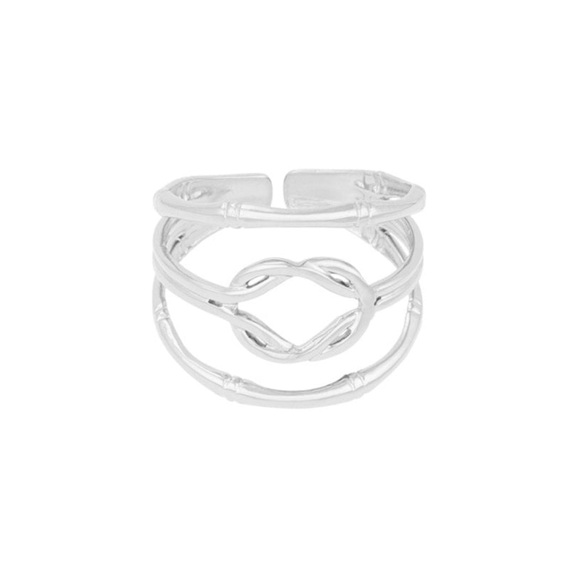 Justerbar ring i silvrigt kirurgiskt stål – stilren och tålig design